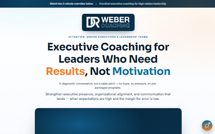 Landing page built for a coaching business